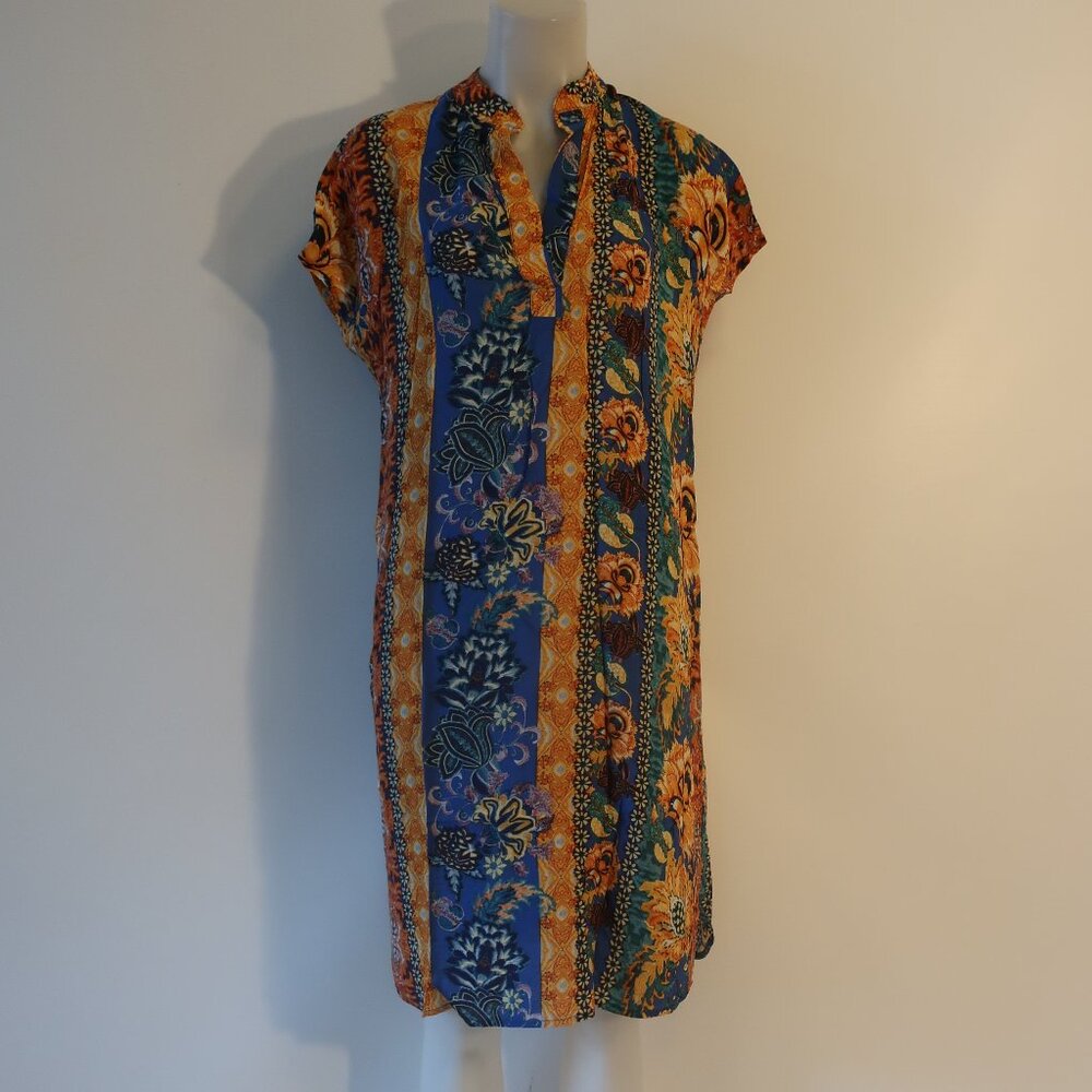 Womens Tysa Multicolor Floral Knee Length Shift Tunic Dress 0 US/XS